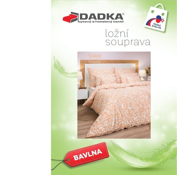 Bavlněné povlečení Sorat karamel 140x200, 70x90 cm