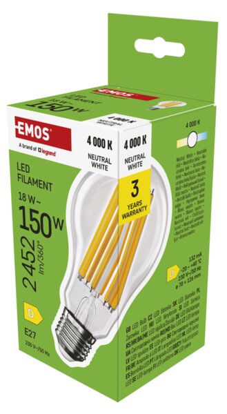 LED žárovka filament ZF5D83 E27, 18W, neutrální bílá