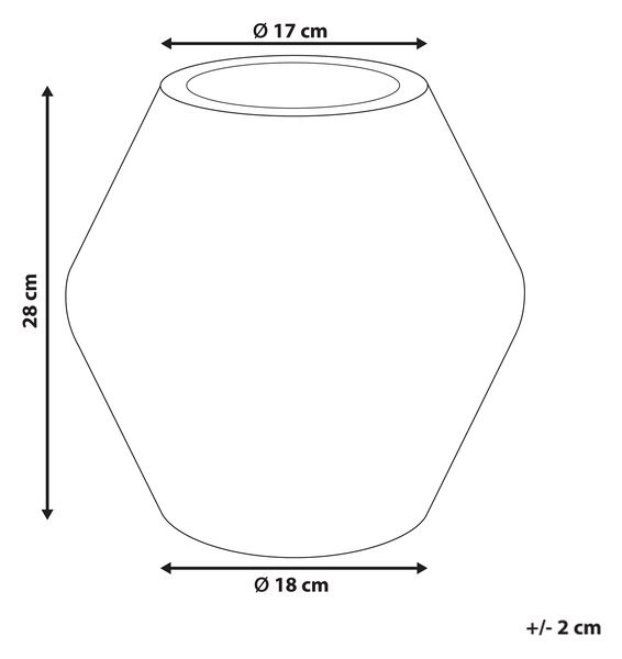 Váza na květiny ARUNCUS Keramika 30 cm Béžová