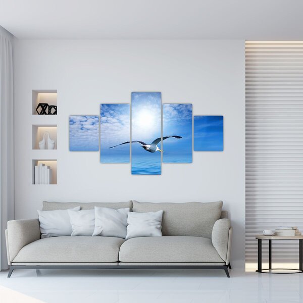 Obraz - Racek nad mořem (125x70 cm)