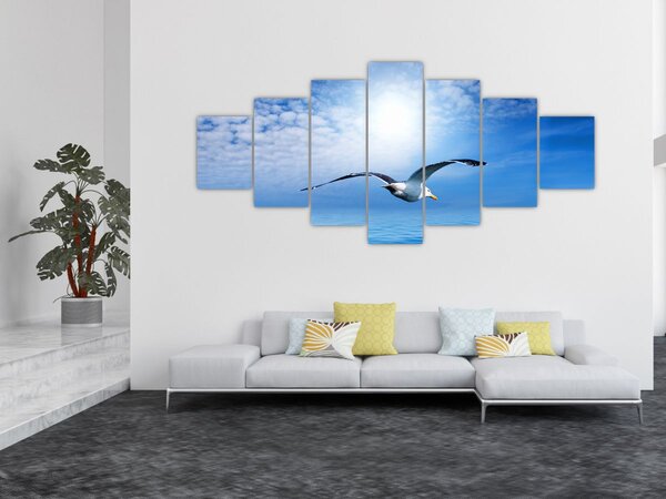Obraz - Racek nad mořem (210x100 cm)