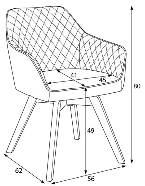Jídelní židle hnědá DCH-435 BR3