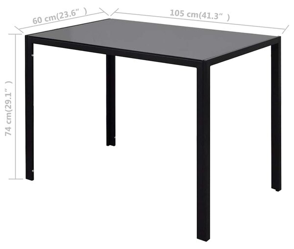 Jídelní set 5 kusů umělá kůže černý a bílý 275413