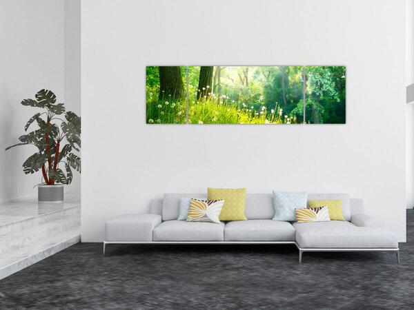 Obraz - Magická louka plná pampelišek (170x50 cm)