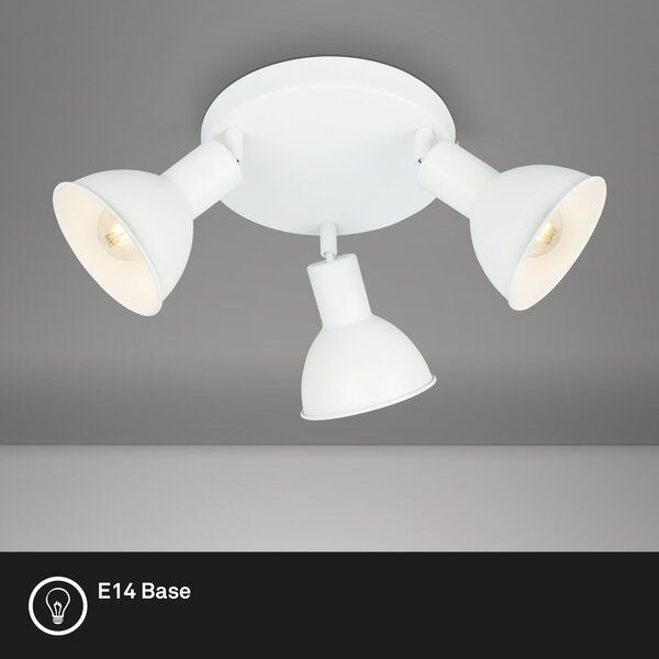 BRILO 2674-036 Bodové svítidlo pr. 19 cm 3x E14 max. 25W bílé - BRILO