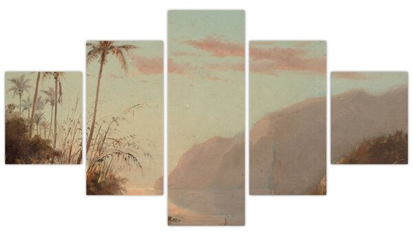 Obraz - Camille Pissarro, A creek in st. Thomas (Virgin Islands), reprodukce (125x70 cm)