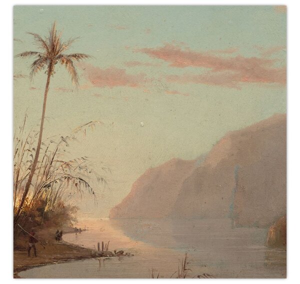 Obraz - Camille Pissarro, A creek in st. Thomas (Virgin Islands), reprodukce (30x30 cm)