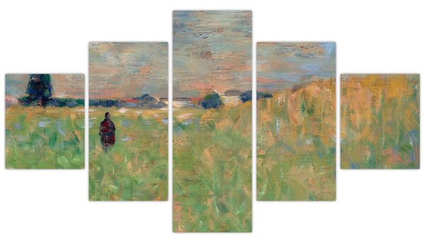 Obraz - Georges Seurat, A Summer Landscape, reprodukce (125x70 cm)