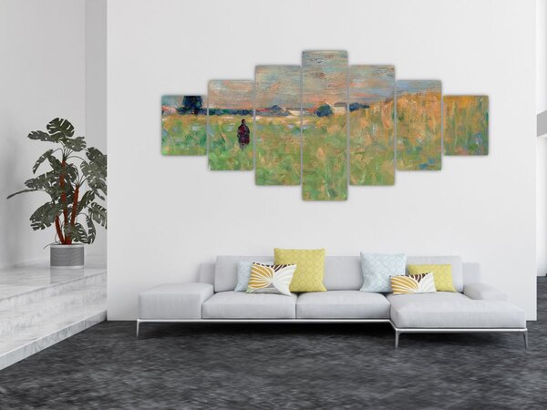 Obraz - Georges Seurat, A Summer Landscape, reprodukce (210x100 cm)
