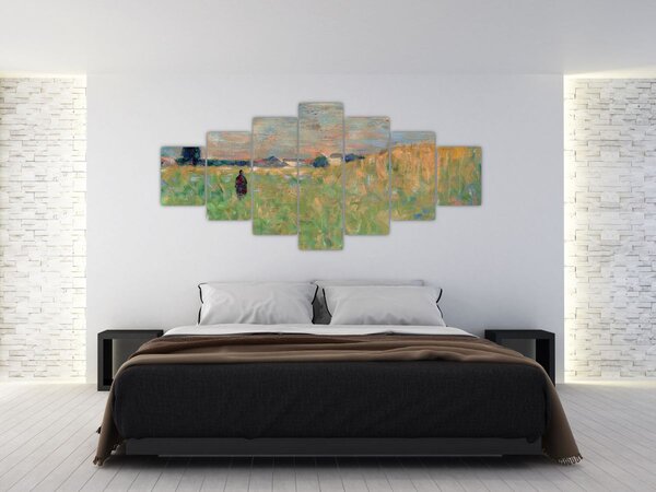 Obraz - Georges Seurat, A Summer Landscape, reprodukce (210x100 cm)