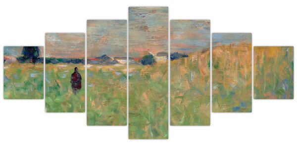 Obraz - Georges Seurat, A Summer Landscape, reprodukce (210x100 cm)