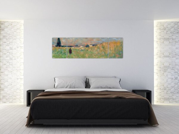Obraz - Georges Seurat, A Summer Landscape, reprodukce (170x50 cm)