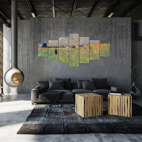 Obraz - Georges Seurat, A Summer Landscape, reprodukce (210x100 cm)
