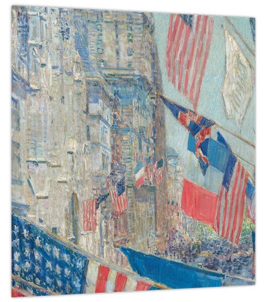 Obraz - Childe Hassam, Allies day, reprodukce (30x30 cm)