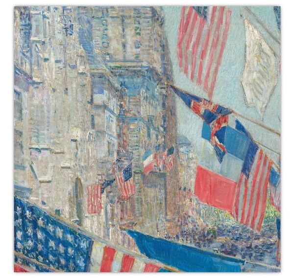 Obraz - Childe Hassam, Allies day, reprodukce (30x30 cm)