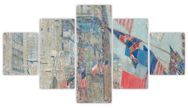 Obraz - Childe Hassam, Allies day, reprodukce (125x70 cm)