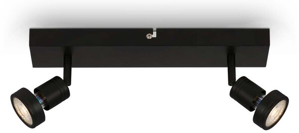 BRI 2926-025 Bodové svítidlo 32 cm 2xGU10 4,9W 460lm černá - BRILONER