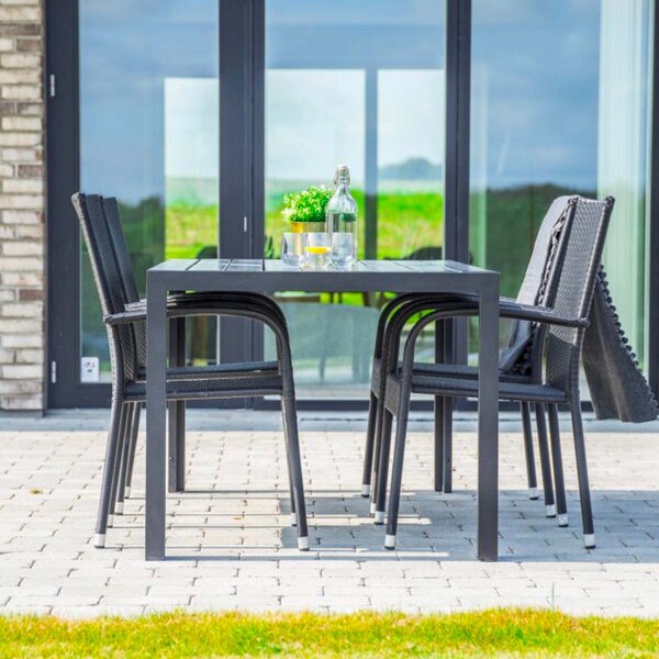 Vikio Zahradní ratanový set 150x90 pro 4 osoby DT255 antracit