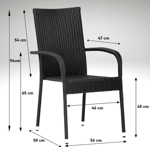 Vikio Zahradní set 205x90 pro 8 osob DT278 antracit