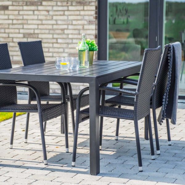 Vikio Zahradní ratanový set 150x90 pro 4 osoby DT255 antracit