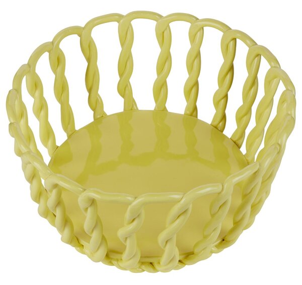 CRAFT Keramický košík 25 cm - žlutá