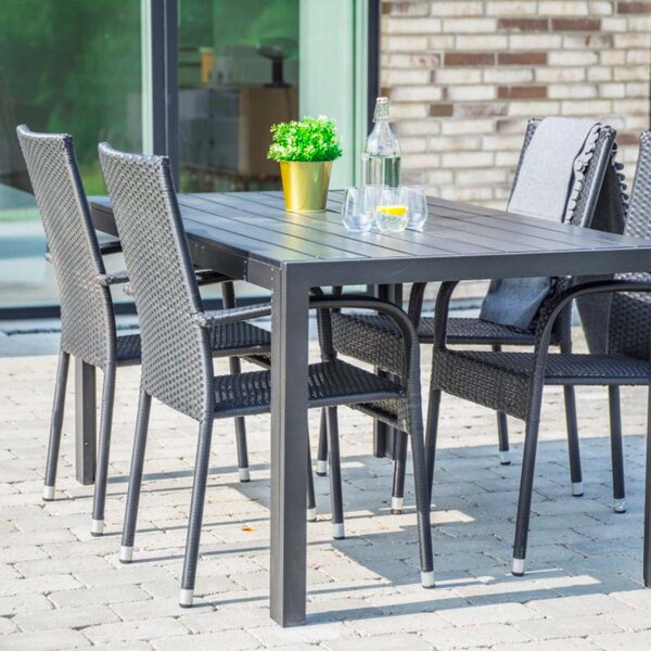 Vikio Zahradní ratanový set 150x90 pro 4 osoby DT255 antracit