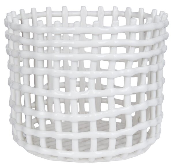 CRAFT Keramický košík 24 cm - bílá