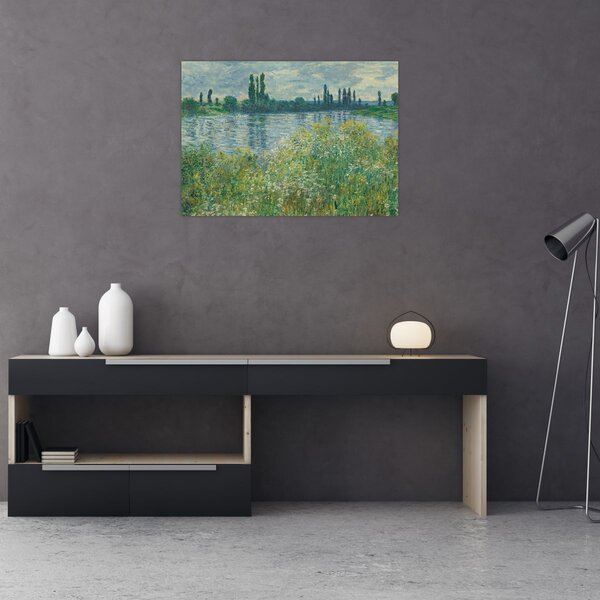 Obraz - Claude Monet, Banks of the Seine, reprodukce (70x50 cm)