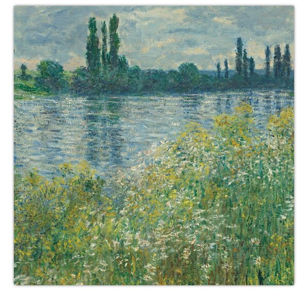 Obraz - Claude Monet, Banks of the Seine, reprodukce (30x30 cm)