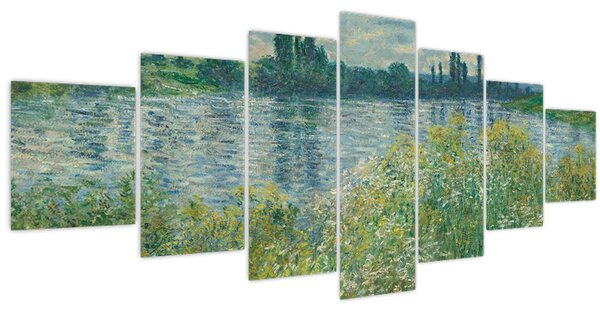 Obraz - Claude Monet, Banks of the Seine, reprodukce (210x100 cm)