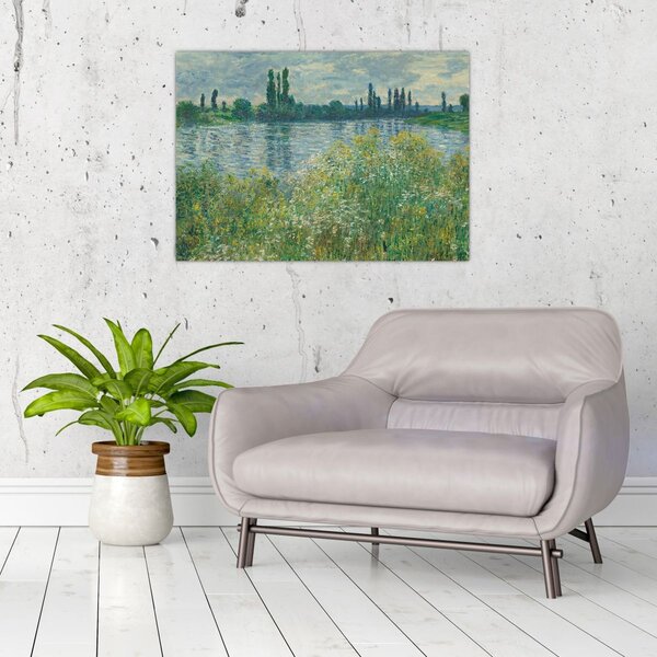 Obraz - Claude Monet, Banks of the Seine, reprodukce (70x50 cm)