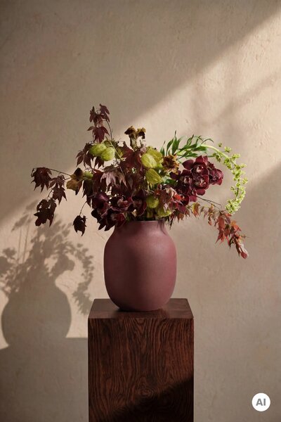 Kähler Design Kameninová váza Omaggio Burgundy - 20 cm KD590