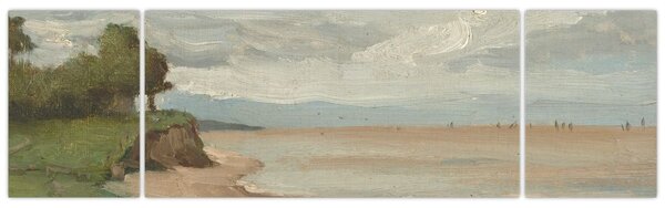 Obraz - Jean-Baptiste-Camille Corot, Beach Near Etretat, reprodukce (170x50 cm)