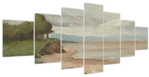 Obraz - Jean-Baptiste-Camille Corot, Beach Near Etretat, reprodukce (210x100 cm)