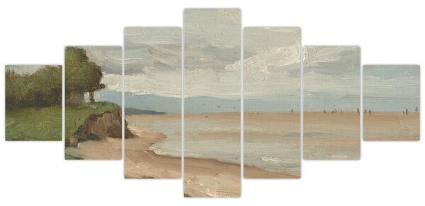 Obraz - Jean-Baptiste-Camille Corot, Beach Near Etretat, reprodukce (210x100 cm)