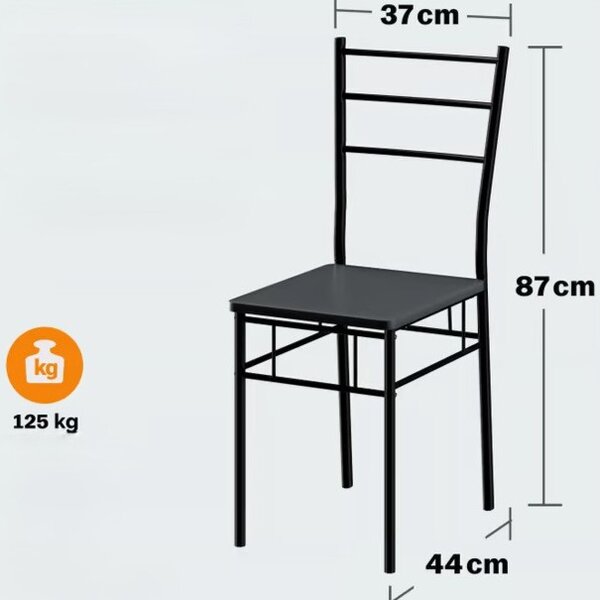 Deuba Jídelní set Leo - antracit