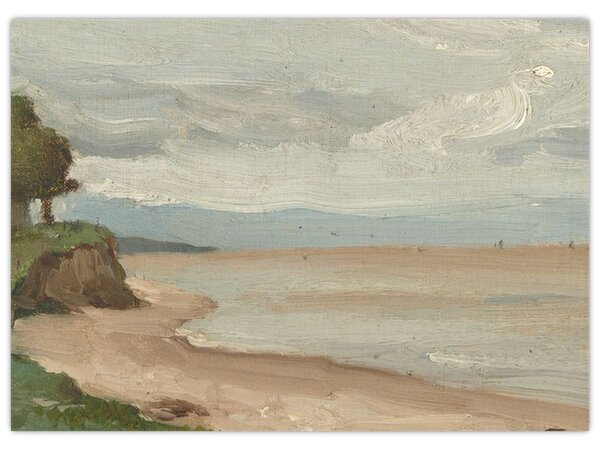 Obraz - Jean-Baptiste-Camille Corot, Beach Near Etretat, reprodukce (70x50 cm)