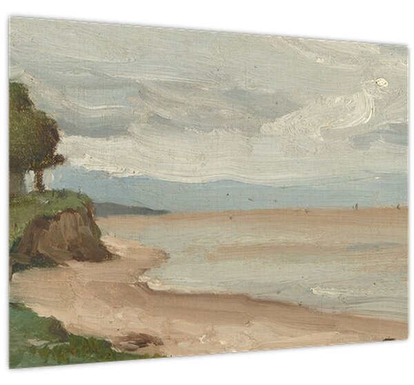 Obraz - Jean-Baptiste-Camille Corot, Beach Near Etretat, reprodukce (70x50 cm)
