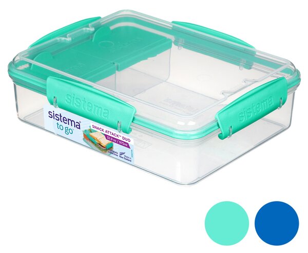 Sistema Krabička na svačinu To Go se 3 oddíly 975 ml Barva: ocean blue