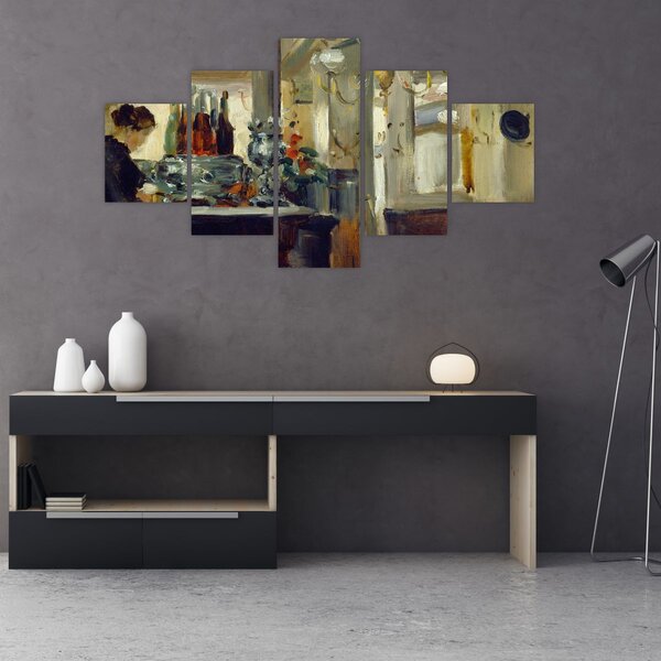 Obraz - Style of Edouard Manet, Bon Bock Cafe, reprodukce (125x70 cm)