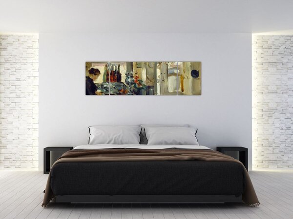 Obraz - Style of Edouard Manet, Bon Bock Cafe, reprodukce (170x50 cm)