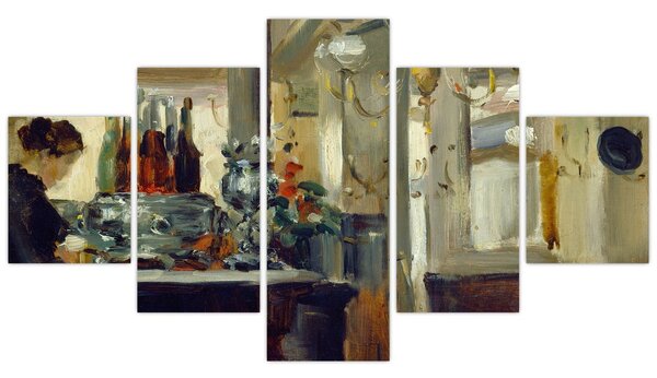 Obraz - Style of Edouard Manet, Bon Bock Cafe, reprodukce (125x70 cm)