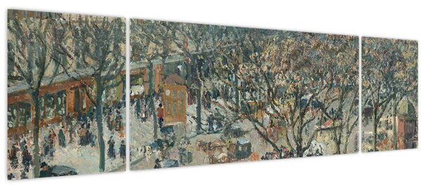 Obraz - Camille Pissarro, Boulevard des Italiens, Morning, Sunlight, reprodukce (170x50 cm)
