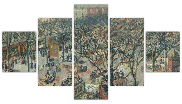 Obraz - Camille Pissarro, Boulevard des Italiens, Morning, Sunlight, reprodukce (125x70 cm)