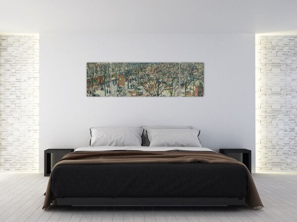 Obraz - Camille Pissarro, Boulevard des Italiens, Morning, Sunlight, reprodukce (170x50 cm)