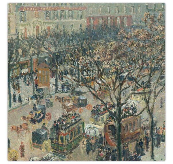 Obraz - Camille Pissarro, Boulevard des Italiens, Morning, Sunlight, reprodukce (30x30 cm)