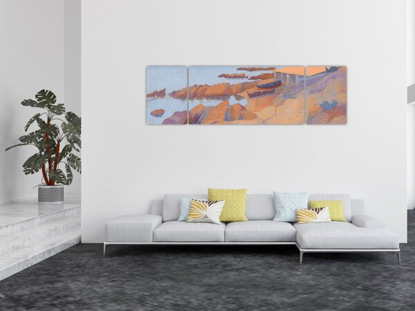 Obraz - Henri Edmond Cross, Calanque des Antibois, reprodukce (170x50 cm)