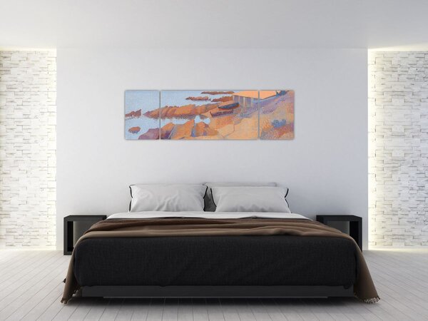Obraz - Henri Edmond Cross, Calanque des Antibois, reprodukce (170x50 cm)