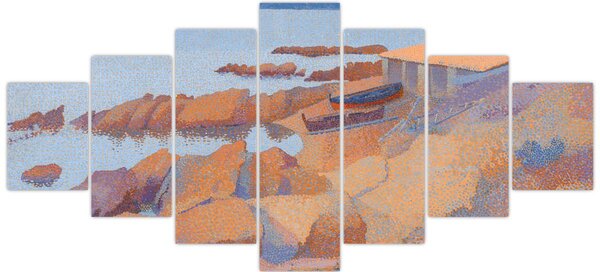 Obraz - Henri Edmond Cross, Calanque des Antibois, reprodukce (210x100 cm)