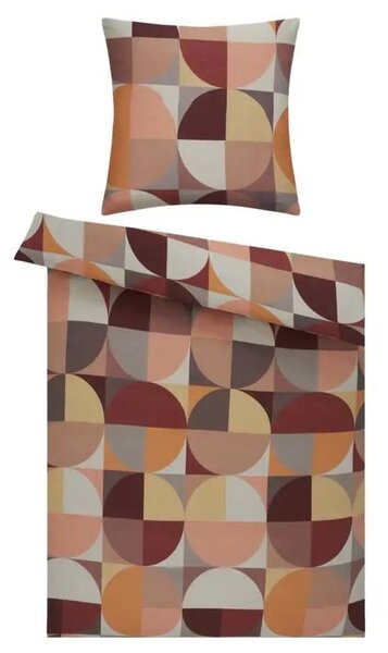 Povlečení RETRO oranžová, 80x80 a 135x200 cm
